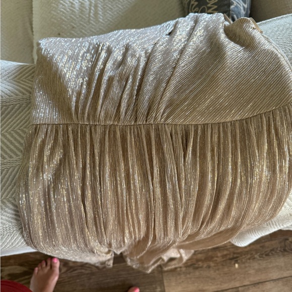 Beige/ gold gown. I wore one time as Mother of the groom - Picture 9 of 12